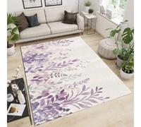 GDJSMIN Super Soft Rugs For Living Room Bedroom Rug - Lilac Leaves Plant Low Pile Non Shed Fluffy Rug For Bedroom - Small Medium Large Carpet Area Rugs Kitchen Floor Mat