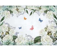 gdkldfg Wallpaper Non-Woven Silk Poster Plants Flowers Butterflies Nature 430x300cm Wall Mural Decorations Living Room Bedroom