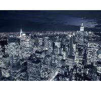 gdkldfg Wallpaper Poster 300x240cm Modern City Night View Black White Wall Mural,Non-Woven Silk,Decorations Living Room Bedroom