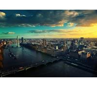 gdkldfg Wallpaper Poster 300x240cm UK City Architecture Scenery Wall Mural,Non-Woven Silk,Decorations Living Room Bedroom