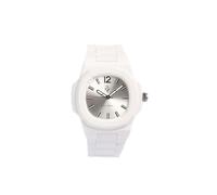 GDL Giovanni De Luca Elegant Men's and Women's Watch with Polycarbonate Case 40.5 x 8.8 mm - Japanese Quartz Movement, 5 ATM Waterproof, Lightweight and Durable, White and Silver, Stylish and