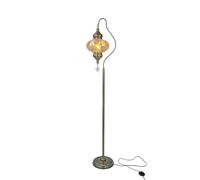 GDLight Turkish Mosaic Floor Lamp Moroccan Standing Light Boho Lantern Floor Lights Vintage Sofa Side Floor Lamp for Home Decor Bedroom Living Room Bar Cafe, 67 Inch Heigh,A