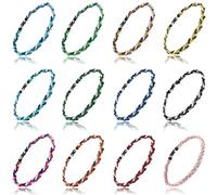 Gdlpengru 12 Pack Baseball Necklace 18inch, Three Braided Tornado Rope Design Baseball Necklace, Team Gift Party Favors, Sports Parties for Baseball Funs