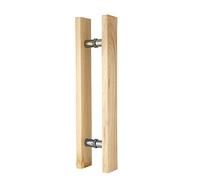 GDMDPTE Customizable Wooden Front Door Pull Handle with Sliding Hardware School Home Granary Push Handle Style 1 60cm (23.6in) Style 2 150cm (59in)