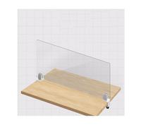 GDMDPTE Desktop partition,Desk Privacy Divider, Clear Desktop Plastic Panel, Clamp On Acrylic Desk Divider Sneeze Guard Partition Shield for Offices, Schools(60X120CM)