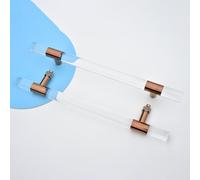 GDMDPTE Modern Pink Acrylic Crystal Finish Barn Door Handle for Commercial Sheds and Gates Long Push Pull Bar for Wood/Glass Doors Double Sided Installation 60X40cm/23.6"X15.8"