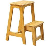 GDMDPTE Solid Wood Folding Ladder Chair, Converts to Step Stool and Shoe Bench for Home Use