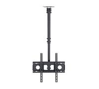 GDMDPTE TV Stand Tv Wall Mount Adjustable Tilt Swivel, Up to 400x400mm, TV Ceiling Mount Apply to Shopping Mall/Workplace/Street Shop, Black,2.5m