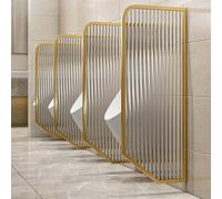 GDMDPTE Urinal Privacy Screen Wall-Mounted Urinal Baffle, Modern Minimalist Public Restroom Men's Toilet Urinal Partition, Tempered Glass Urinal Partition Extender, for Schools,Black-3pcs