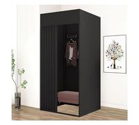 Gdmokle Mobile Fitting Room, Portable Clothing Store Dressing Room with Shading Curtain and Hook Up, Temporary Privacy Screen Partition, Square Free-Standing Changing Room