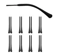 Gdnmpat Eyeglass End Tips Ear Sock Pieces Anti-Slip Silicone Tube Holder Glasses Retainers, 8pairs Black, 65x7mm (L x W), 1mm hole inner diameter