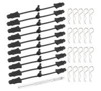 GDOOL 20 Pieces 1.2mm RC Cars Body Clips with 10 Pieces Pull Tabs & 1 PCS Hole Puncher Reamer for Universal Remote Control Car Compatible with Redcat HPI Himoto HSP Exceed Truck Buggy