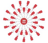 GDOOL 30 Pieces 1.4mm Universal RC Body Clips with Pull Tabs Car Clips RTR Clip Pins H165 Assembly Spare Parts for 1:8 1:10 1:12 Scale Redcat HPI Himoto HSP Exceed RC Car Parts Truck Buggy (Red)