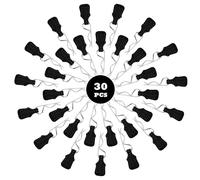 GDOOL 30 Pieces 1.4mm Universal RC Body Clips with Pull Tabs Car Clips RTR Clip Pins H165 Assembly Spare Parts for 1:8 1:10 1:12 Scale Redcat HPI Himoto HSP Exceed RC Car Parts Truck Buggy (Black)