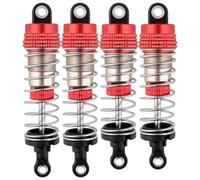 GDOOL for H14BM RC Car Front & Rear Aluminum Capped Shock Accessory Replacement Spare Parts for 1/14 Scale H14BM 14210 14209 JC14EP HP141 HP141S Trucks(Red)