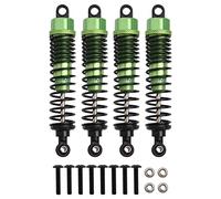 GDOOL Front Rear RC Shock Absorber, 4-Pack Aluminum 98mm Adjustable Assembled Suspension for 1:10 Redcat HSP 94166 94106 94107 94155 94170 Buggy Truck Crawler Upgraded Hop-up Parts(Green)