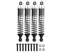 GDOOL Front Rear RC Shock Absorber, 4-Pack Shock Absorber 108004 108mm Oil Adjustable Alloy Aluminum Shock for 1:10 HSP Redcat Volcano EXP/Pro Volcano S30 Truck Upgraded Hop-up(Silver)