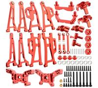 GDOOL Upgrade Aluminum Suspension Arms & Steering Knuckle Kit & Shock Tower & Steering Linkage Accessory Replacement Spare Parts for H14BM 14210 14209 JC14EP HP141 HP141S 1/14 Scale RC Car Trucks