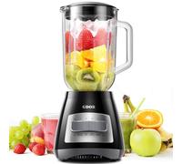 GDOR Blender for Kitchen, 700W Peak Power Smoothie Blender with 1.5L Glass Jug, 6-Leaf Stainless Steel Blades,5 Speed Control for Milkshake,Smoothie,Juice and Ice Drink,Black