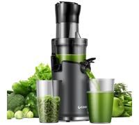 GDOR Cold Press Juicer Machines for Whole Fruit and Vegetable, Wide Mouth 89MM Feeding Chute, Powerful Slow Masticating Juicer with Two-layer Filter, High Juice Yield, BPA-Free, Brush Included