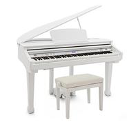 GDP-100 Digital Grand Piano with Stool by Gear4music Gloss White