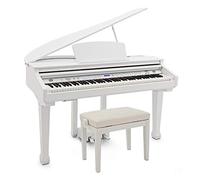 GDP-100 Digital Grand Piano with Stool by Gear4music, Gloss White