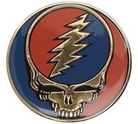 GDP Inc., Grateful Dead, The Classic Steal Your Face Artwork Emblem, Embossed METAL Sticker Decal - Small Die-Cut, 1.0" Inch