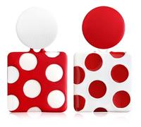 Gdpaddy Cute Enamel Red White Polka Dot Mouse Animal Stud Earrings Cute Cartoon Square Round Geometry Dangle Drop Earrings for Women, M, Metal, No Gemstone