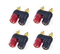 GDQLCNXB 4pcs Gold Plated Insulated Terminal Binding Post Power Amplifier Dual 2-Way Banana Plug Jack