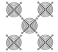 GDQLCNXB 5Pcs Fan Grill 80mm Metal Axial Cooling Fan Finger Guard Protective Grill for PC Ventilator