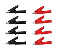 GDQLCNXB 8pcs 30A Alligator Clips Full Insulated Crocodile Clips with 4mm Socket Banana Jack Copper Test Clamp Wire Clip