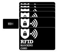 GDQQOYWQT 6 Pcs RFID Blocking Card Ultra Thin,Generation 2 Credit Card Protector, Anti-Theft Contactless NFC Blocker, Card Blocker for Contactless Cards, (Black)