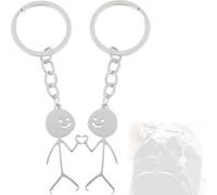 GDQQOYWQT Best Friend Keychains 2pcs Stainless Steel Keychain, Heart Design Set Love Matching Keychains For Couples, Couples, Brothers, Long Distance Friendship Gifts