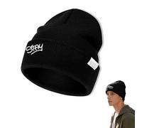 GDQQOYWQT Stray Kids Knitted Hat,Stray Kids Beanie Hat,Stra Kid Hats,Stra Kid Embroidery Knitted Hats, Gifts for Boys Girls Black