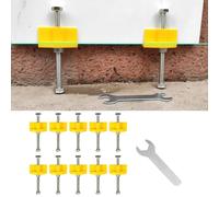 Gdraco 10pcs Tile Support, Ceramic Tile Holder, 2-9.5cm Tile Lifter Height Regulator, Wall Tile Height Locator, Wall Levelling System, Home Decorating Master use Gadgets, Yellow