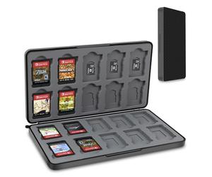 Gdraco Game Card Case for Nintendo Switch/Switch OLED/Switch 2/Switch Lite Game Card with 20 Game Card Slots and 20 Micro SD Cards Magnetic Closure Portable Travel Storage Box
