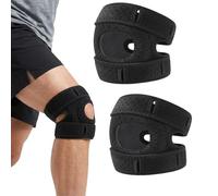 Gdrghe 1 Pair Adjustable Knee Brace Support Breathable Knee Braces for Men Women Arthritis Meniscus Tear Running Sports (L)