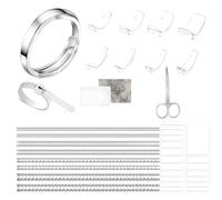 Gdrghe 20 Piece Ring Size Adjuster Set for Loose Rings 8 Transparent Spiral Threads 8 Sizes Transparent Adjusters with Spacers Polishing Cloth Measuring Tool Fit for Men Women