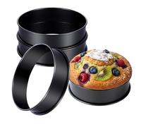 Gdrghe 4PCS Non Stick Crumpet Rings 10cm×2.5cm Egg Ring, Fried Egg Pancake Moulds for English Muffin Mcmuffin Kitchen Cooking