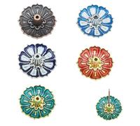 Gdrghe 5PCS Multicolor Lotus Incense Stick Holder Alloy Material with Detachable Ash Catcher Decorative Incense Holder for Stick Cone Incense Spa Meditation Yoga Home Decor