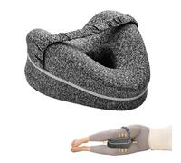 Gdrghe Memory Foam Knee Pillow, Heart Shape Ergonomic Leg Support Pillow for Side Sleepers, Orthopedic Leg Alignment Cushion Relieve Hip Pain Pregnancy Bed Pillow with Washable Cover, Grey