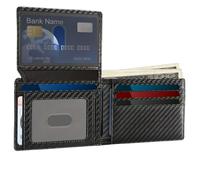 Gdrghe Mens Wallet for Men Minimalist Slim Leather RFID Blocking Credit Card Holder with 2 ID Window Large Capacity