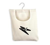 Gdrghe Peg Bag for Washing Line Cotton Canvas Peg Bags with 360° Rotating Hook 30x25cm Multi Purpose Organizer for Indoor Outdoor Laundry Socks Underwear