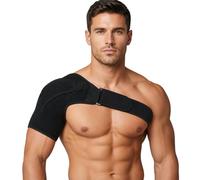 Gdrghe Rotator Cuff Shoulder Support Adjustable Breathable Shoulder Brace for Men Women Unisex Support for Work Sports Sleep Injury Recovery Posture Correction Black One Size Fits All