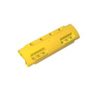 GDS-1012 Technical Component, Curved, 11 x 3 mm with 10 Stiffholes through the Surface, Pack of 10, Compatible with Lego Toy 11954, Components for Large Stone Brands, Colour: Yellow 24