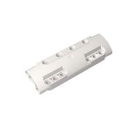 GDS-1012 Technical Component, Curved, 11 x 3 mm with 10 Stiffholes through the Surface, Pack of 10, Compatible with Lego Toy 11954, Components for Large Stone Brands, Colour: White 1