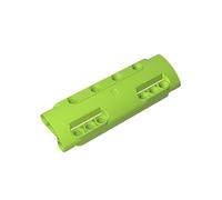 GDS-1012 Technical Component, Curved, 11 x 3 mm with 10 Stiffholes through the Surface, Pack of 10, Compatible with Lego Toy 11954, Components for Large Stone Brands, Colour: Lime 119