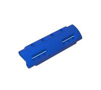 GDS-1012 Technical Component, Curved, 11 x 3 mm with 10 Stitch Holes through the Surface, Pack of 10, Compatible with Lego Toy 11954, Components for Large Stone Brands, Colour: Blue 23
