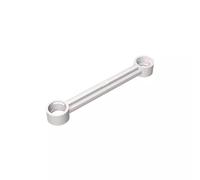 GDS-1027 Technic Link 1x6 Without Stopper, 50 Pack, Compatible with Lego 32005, 2739a, 4629921, DIY Parts and MOC Components for Large Brick Brands, Color:White 1