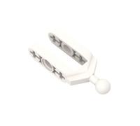 GDS-1028 Technic Steering Knuckle Arm with Ball Joint, 50 Pack, Compatible with Lego 6572 4211711, DIY Parts and MOC Components for Large Brick Brands, Color:White 1